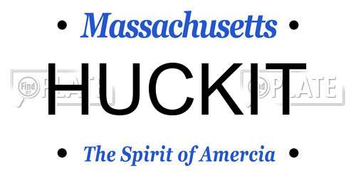 HUCKIT Massachusetts License Plate