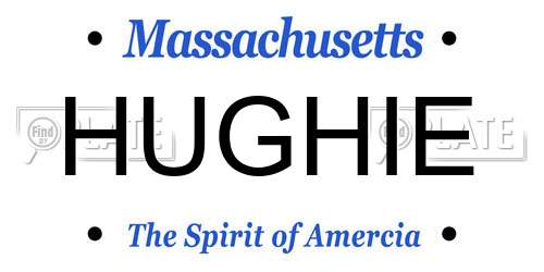 HUGHIE Massachusetts License Plate