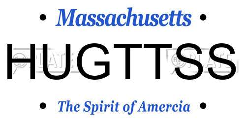 HUGTTSS Massachusetts License Plate