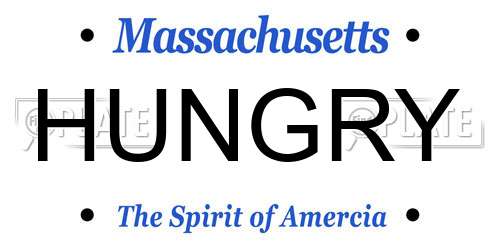 HUNGRY Massachusetts License Plate