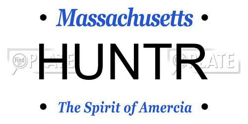 HUNTR Massachusetts License Plate