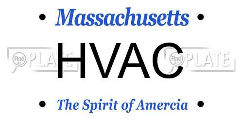 HVAC Massachusetts License Plate