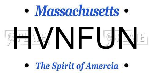 HVNFUN Massachusetts License Plate