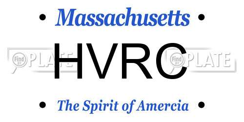 HVRC Massachusetts License Plate