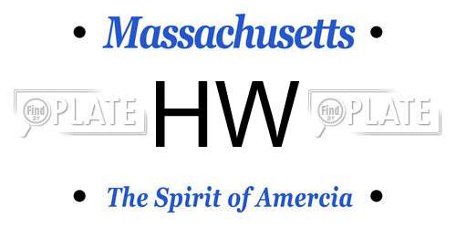 HW Massachusetts License Plate