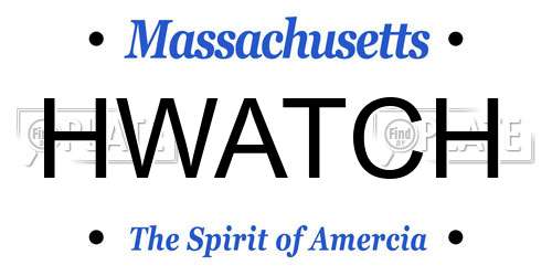 HWATCH Massachusetts License Plate