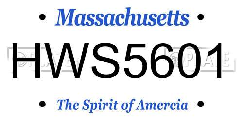HWS5601 Massachusetts License Plate