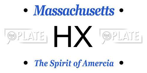 HX Massachusetts License Plate