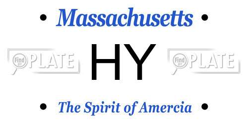 HY Massachusetts License Plate