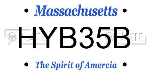 HYB35B Massachusetts License Plate