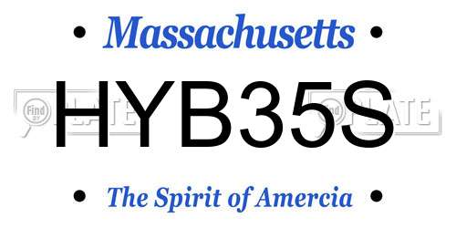 HYB35S Massachusetts License Plate