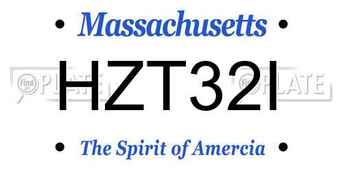 HZT32I Massachusetts License Plate