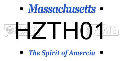 HZTH01 Massachusetts License Plate
