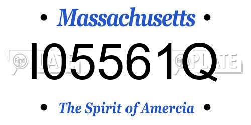 I05561Q Massachusetts License Plate