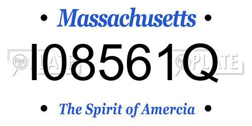 I08561Q Massachusetts License Plate