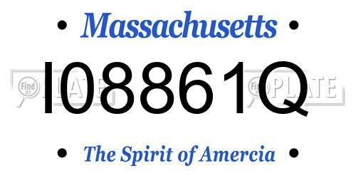I08861Q Massachusetts License Plate