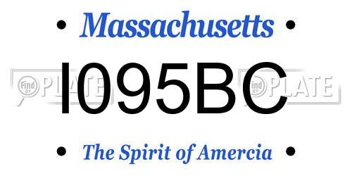 I095BC Massachusetts License Plate
