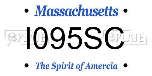I095SC Massachusetts License Plate