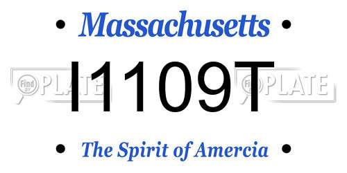 I1109T Massachusetts License Plate