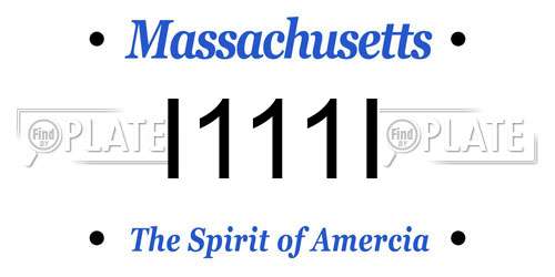 I111I Massachusetts License Plate
