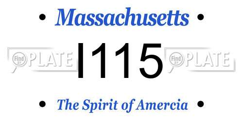 I115 Massachusetts License Plate