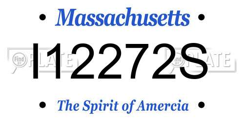 I12272S Massachusetts License Plate