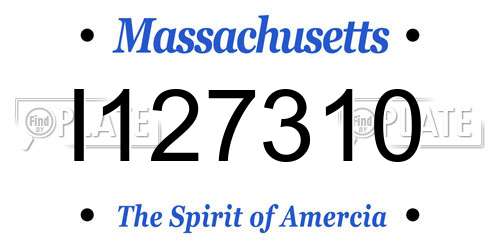 I127310 Massachusetts License Plate