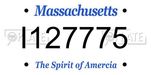 I127775 Massachusetts License Plate