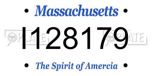 I128179 Massachusetts License Plate