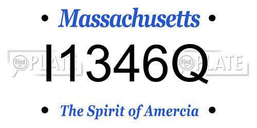 I1346Q Massachusetts License Plate