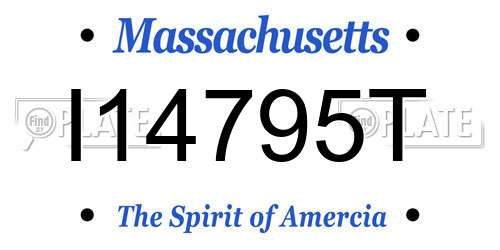 I14795T Massachusetts License Plate
