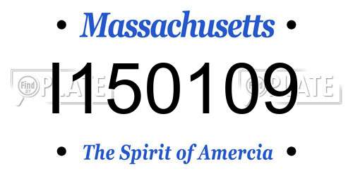 I150109 Massachusetts License Plate