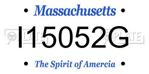 I15052G Massachusetts License Plate