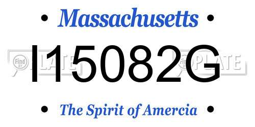 I15082G Massachusetts License Plate