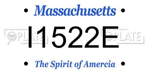 I1522E Massachusetts License Plate