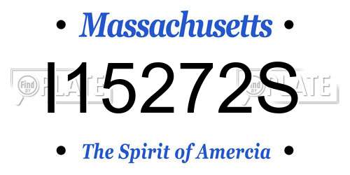 I15272S Massachusetts License Plate