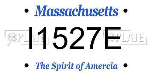 I1527E Massachusetts License Plate