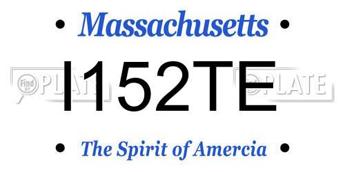 I152TE Massachusetts License Plate