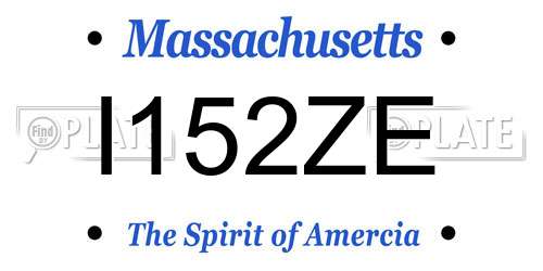 I152ZE Massachusetts License Plate
