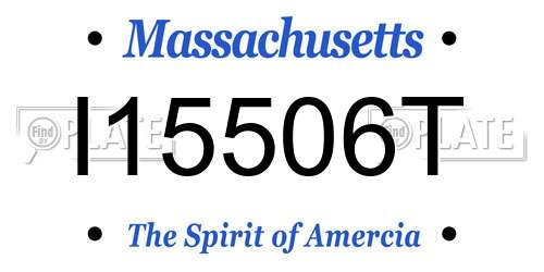 I15506T Massachusetts License Plate