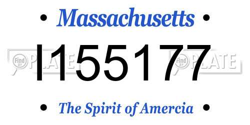 I155177 Massachusetts License Plate