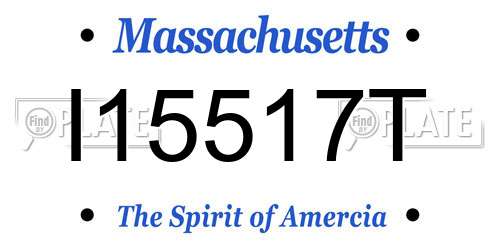 I15517T Massachusetts License Plate
