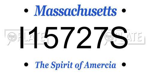 I15727S Massachusetts License Plate