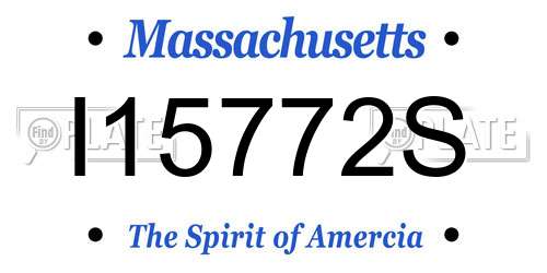 I15772S Massachusetts License Plate