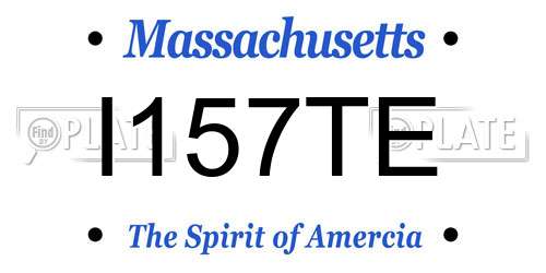 I157TE Massachusetts License Plate