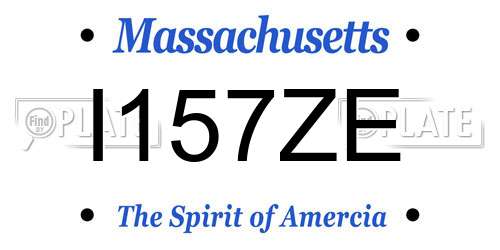 I157ZE Massachusetts License Plate