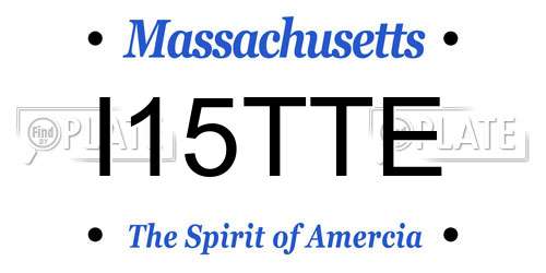 I15TTE Massachusetts License Plate