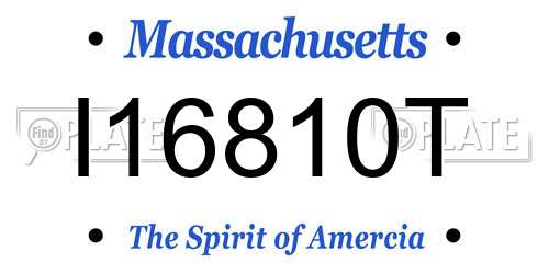 I16810T Massachusetts License Plate