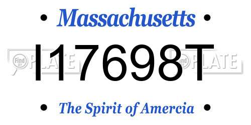 I17698T Massachusetts License Plate