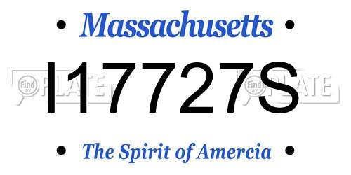 I17727S Massachusetts License Plate